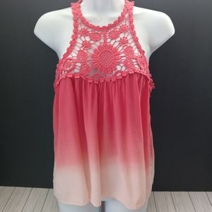 Hollister Knit Sunflower Ombre Tank Top